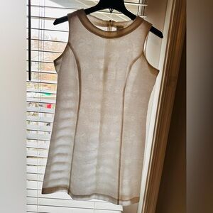 NWOT Gap Women’s Size S Sleeveless Dress White Cotton Embossed Floral Pretty